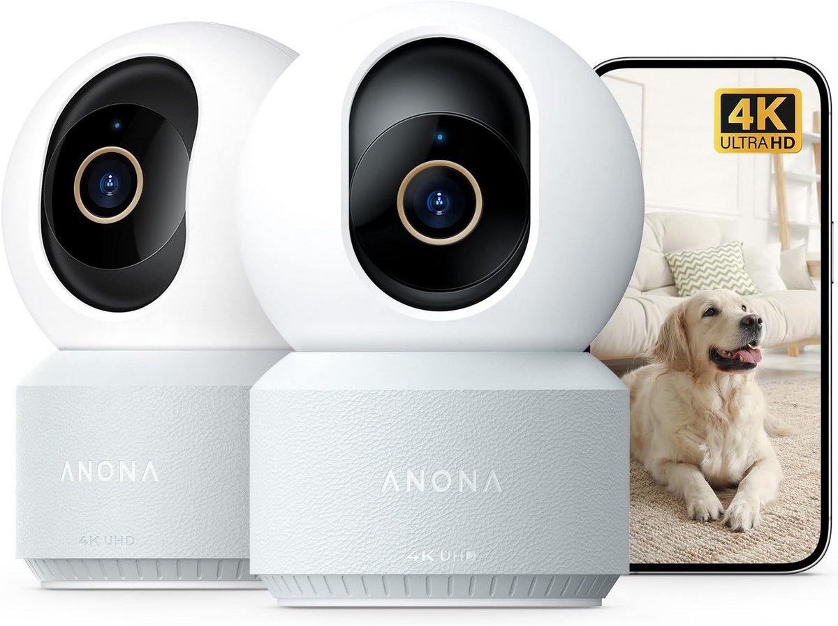 4K UHD Binnen Beveiligingscamera met Telefoonapp en Auto-Tracking