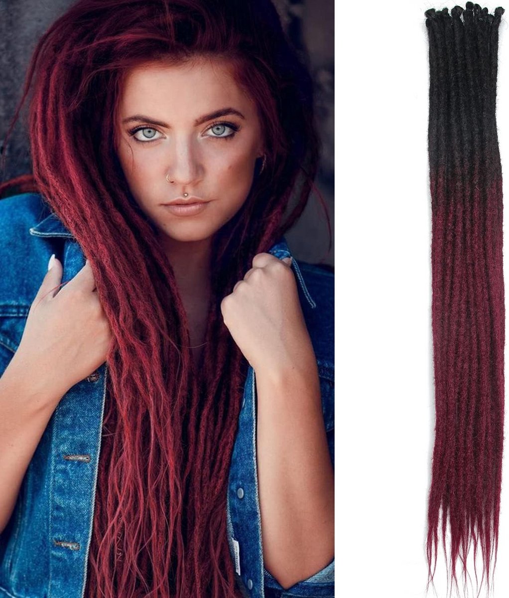 Dunne Synthetische Dreadlock Extensions 24 Inch Handgemaakt Zacht voor Vlechten