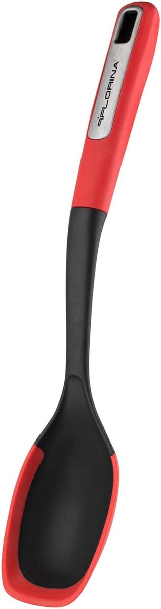 Grote Siliconen Serveerlepel 34 cm met Antislip Handvat en Ophangoog