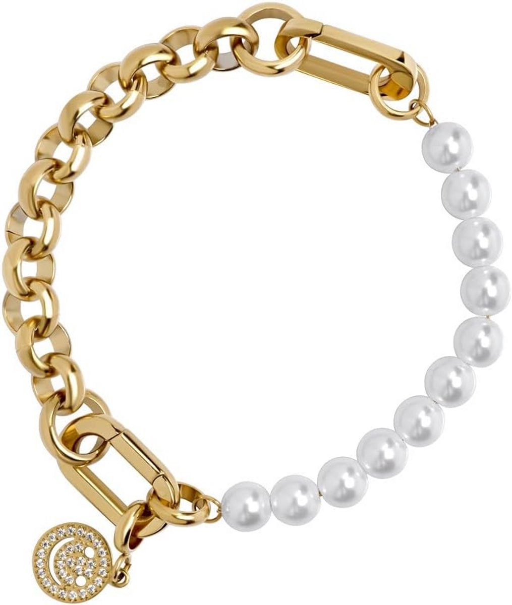 Verstelbare Armband Schakelarmband Dames Goudkleurig Roestvrij Staal