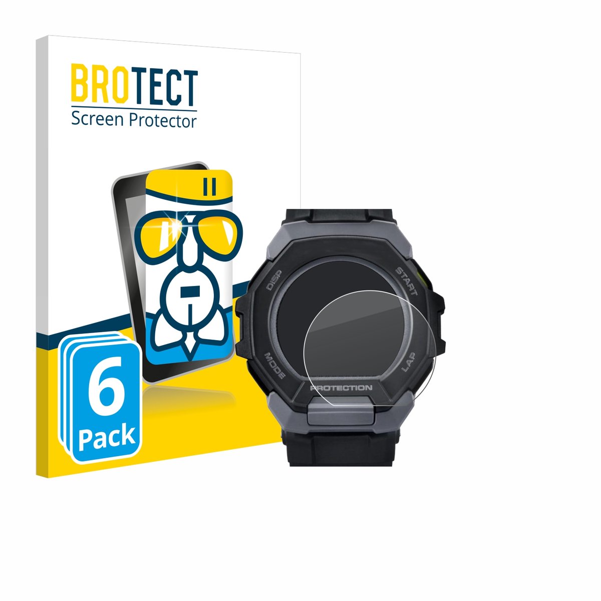 Screenprotector 6 Stuks voor Casio G-Shock G-Squad GBD-300 Beschermglas transparant