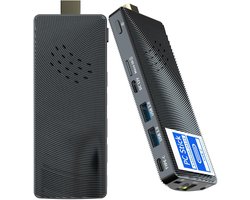 Mini PC Stick met Windows 11, 8GB RAM, 128GB, Celeron Quad-Core, Stille Fanless Desktop PC
