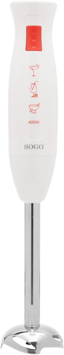 Krachtige Elektrische Handmixer 400W Wit/Rood - Keukenmixer voor Beslag en Beslag