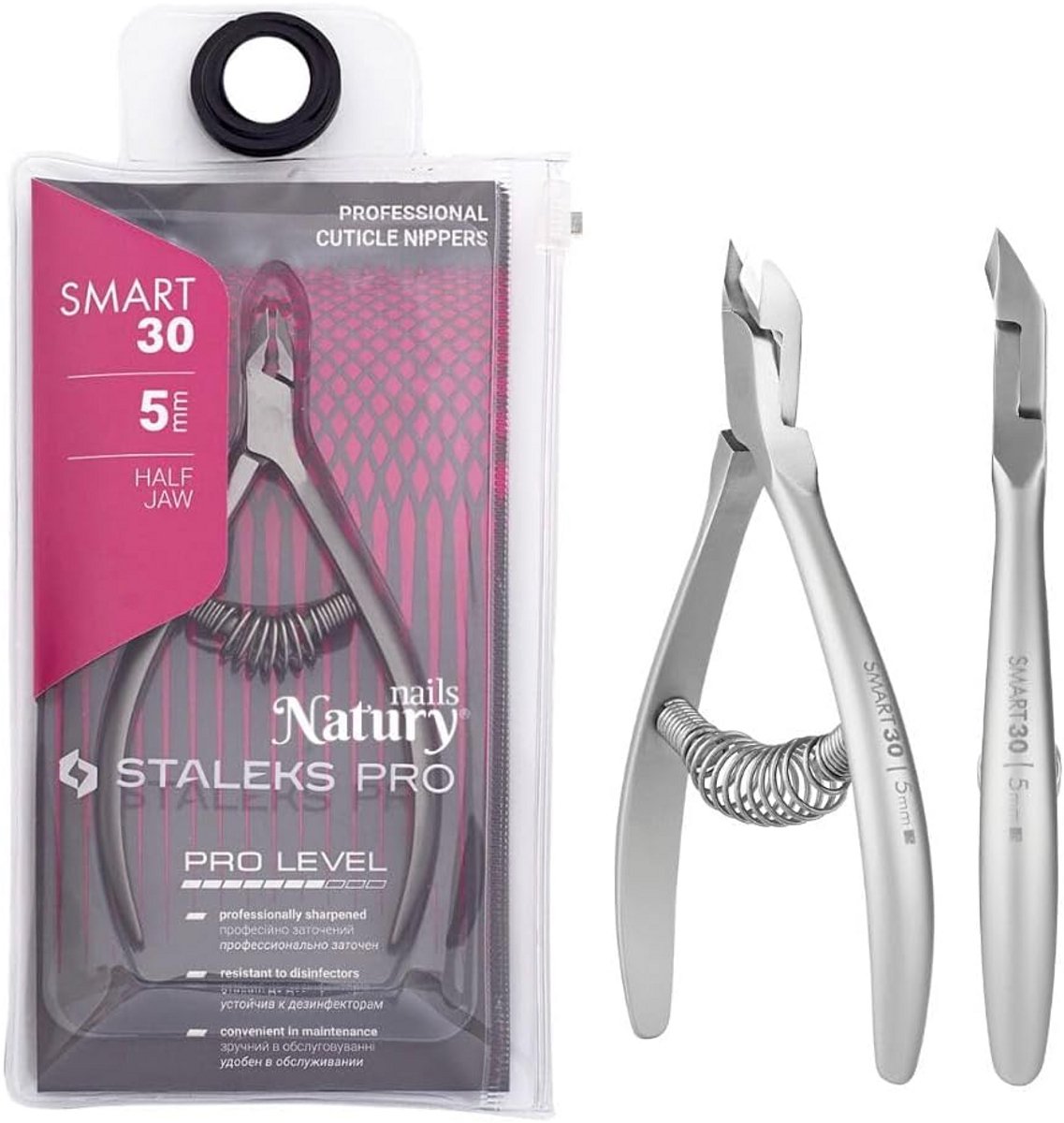 Professional Cuticle Pliers 5 mm - Stainless Steel - Smart 30-5 mm