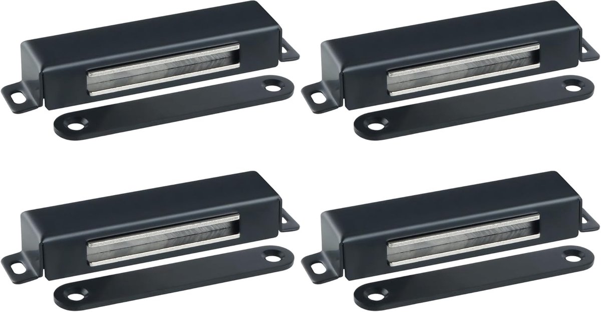 Deurmagneet - Holding Force 30 kg - Magneetsluiting voor Kast en Deur - Magneetsnapper - Deursluiter - Deurvanger - 4 Stuks - zwart - van Imperatoris