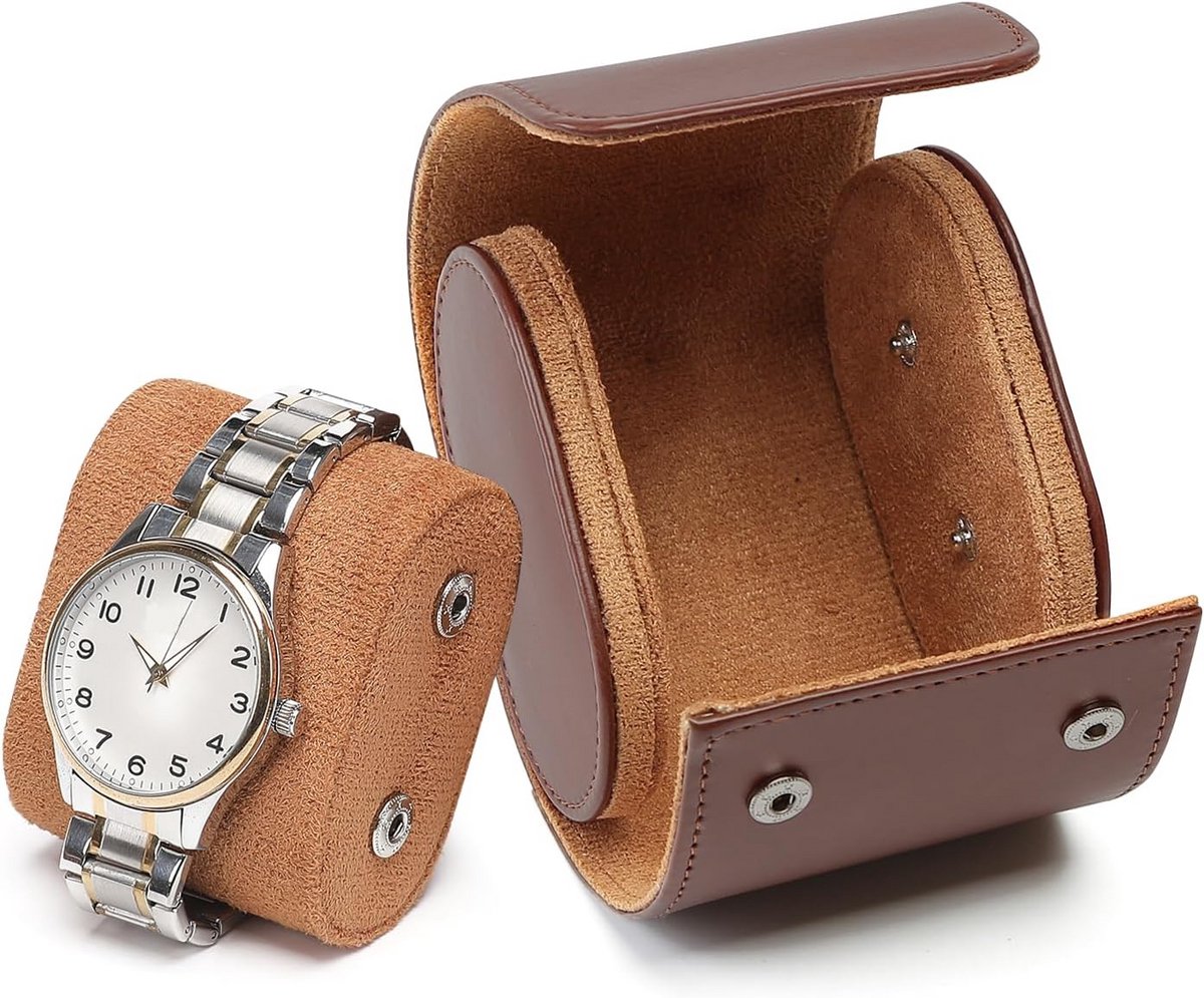 Luxe PU-leren Horlogedoos voor Mannen - Reisrol voor 1, 2 of 3 Horloges