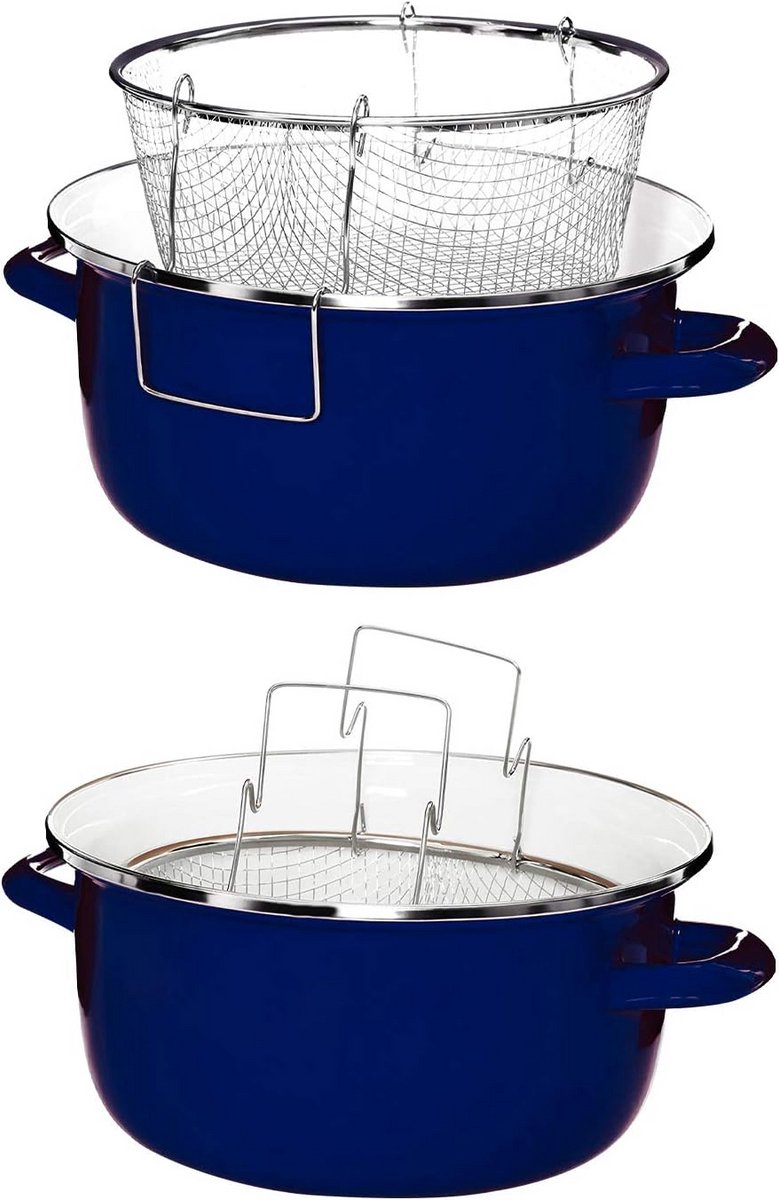 Ronde RVS Frituurmand met Handvatten - Diameter 20 cm