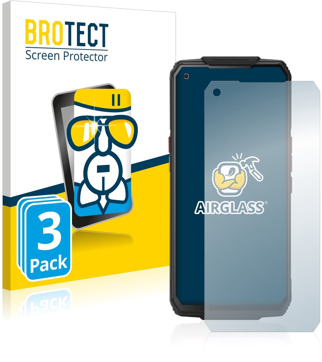 Screenprotector 3 Stuks voor Oukitel WP7 Beschermglas transparant