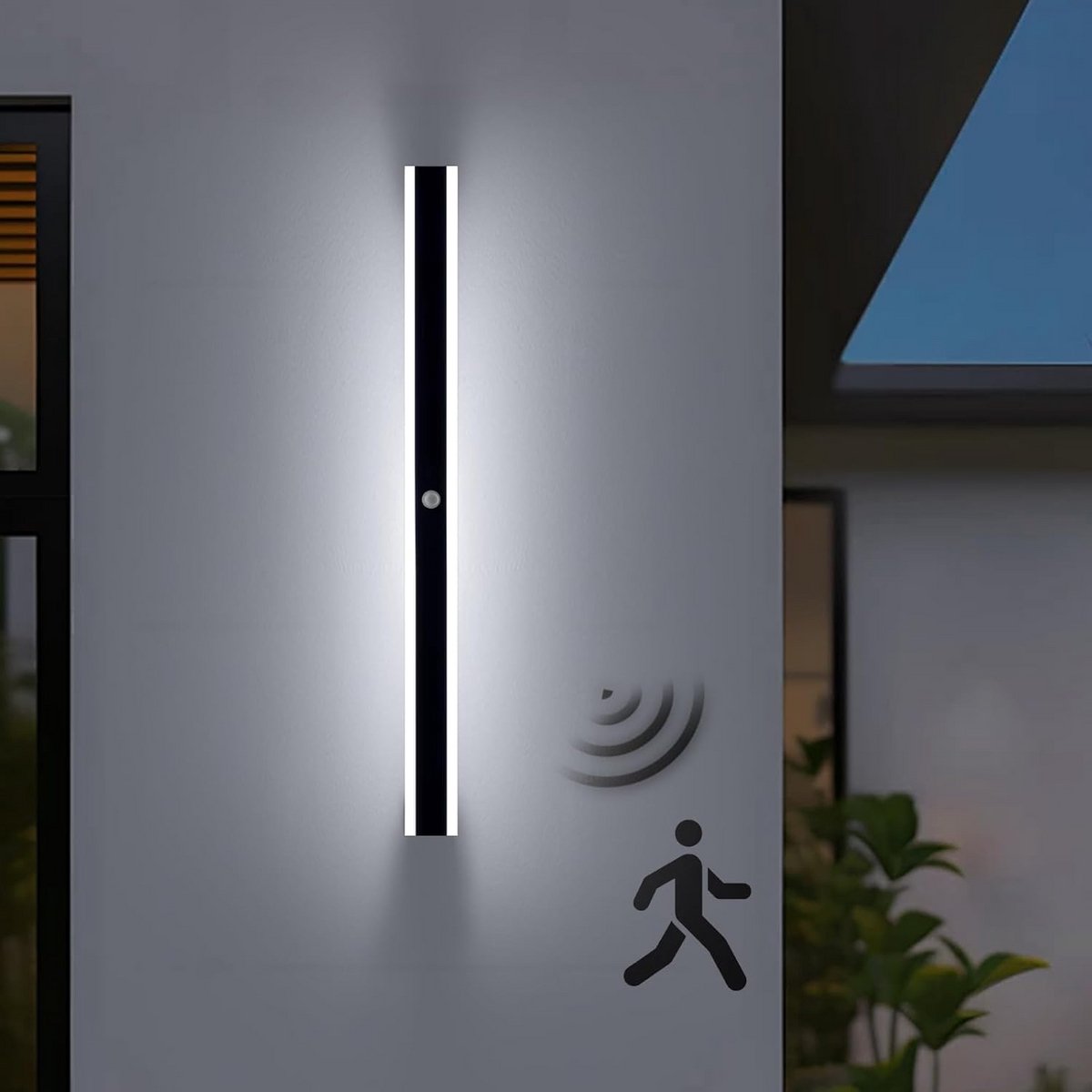 Lange LED Buitenlamp met Bewegingssensor - Waterdichte Wandverlichting voor Tuin en Terras (120 cm)