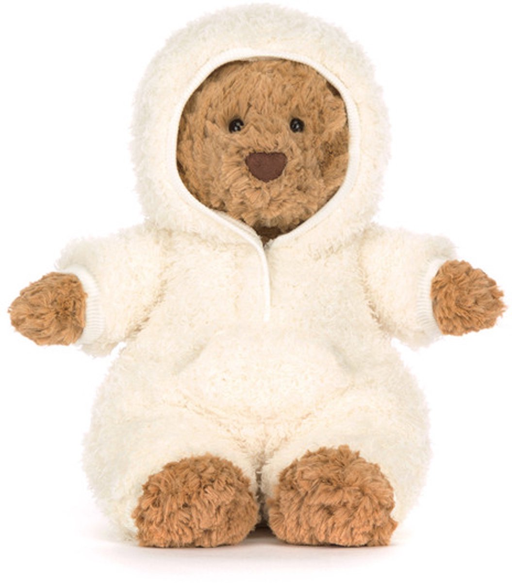 Jellycat Knuffels - Bartholomew Bear All in one-Outfit - Beer in Onesie - Teddybeer - Knuffelbeer - Knuffel - 31 cm - Geschikt voor alle leeftijden — afbeelding 2