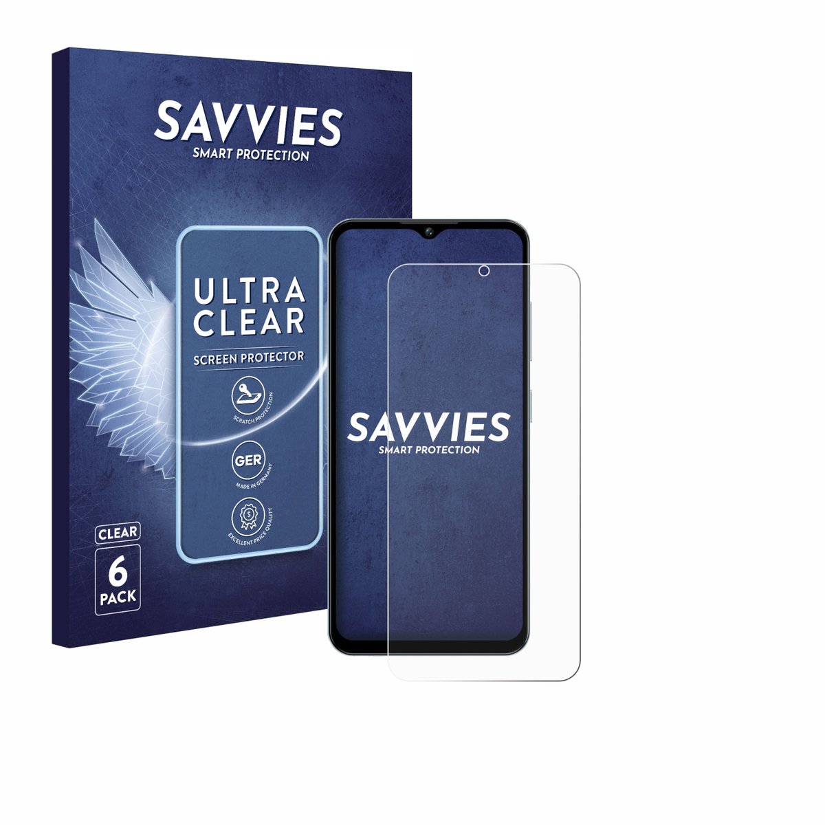 Savvies - Screenprotector voor Oukitel C5 6,52" - Folie Beschermfolie transparant 6 Stuks