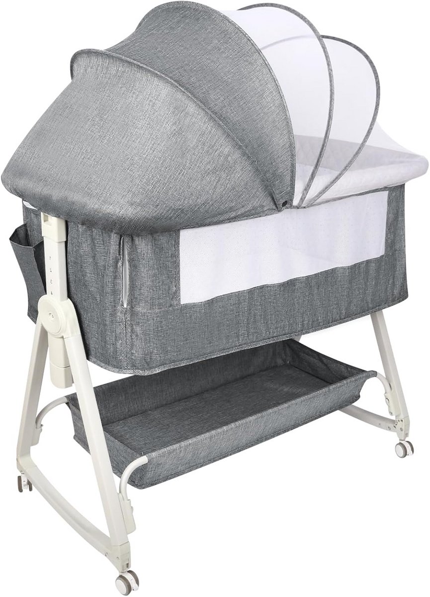 3-in-1 Babybedje met Matras: Reiswieg, Ledikant en Opbergmand