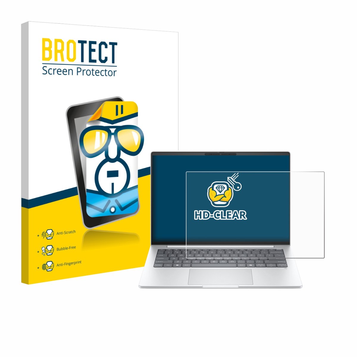 BROTECT - Screenprotector voor HP EliteBook 8 G1i 14" - Folie Beschermfolie transparant