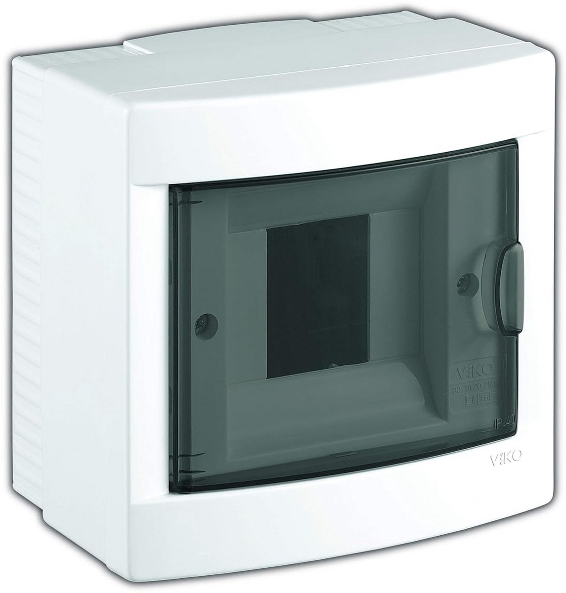 Opbouw Verdeelkast IP40 Wit met Rookglasdeur