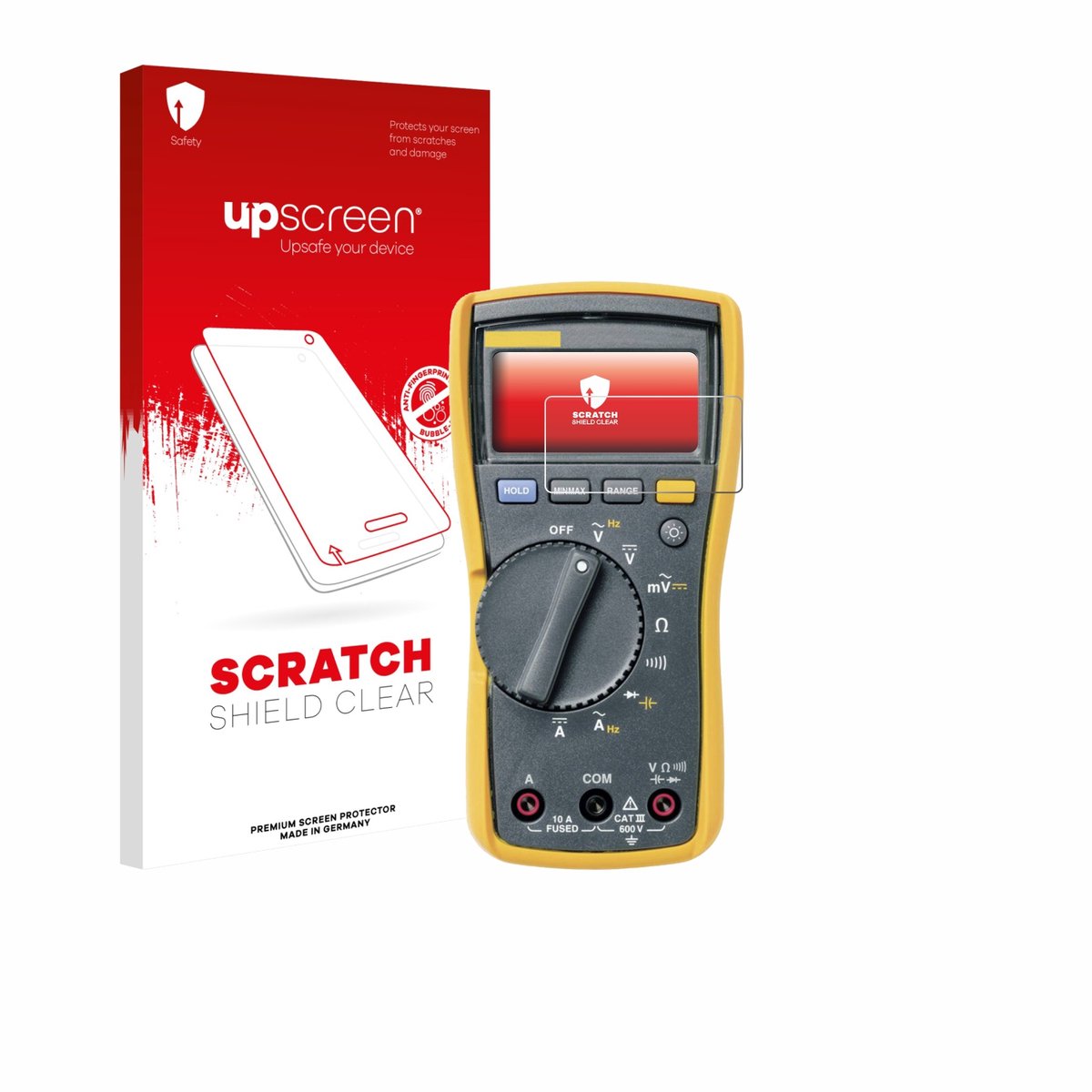 upscreen - Screenprotector voor Fluke MultiMeter 115 - Folie Beschermfolie transparant