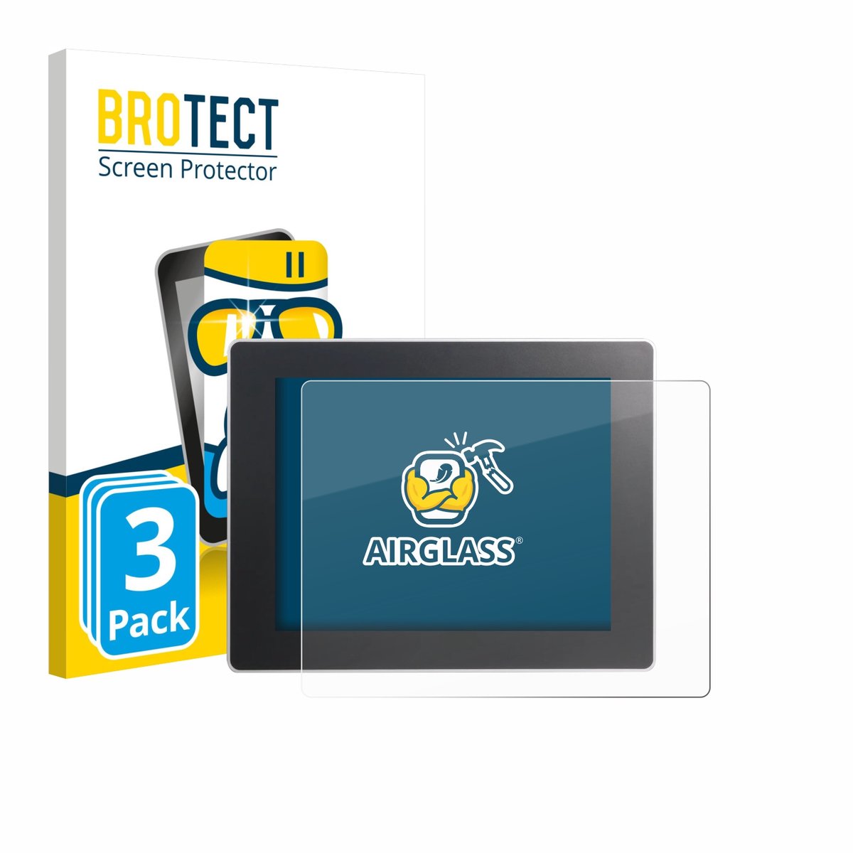 Screenprotector 3 Stuks voor Weintek cMT3092X Beschermglas transparant
