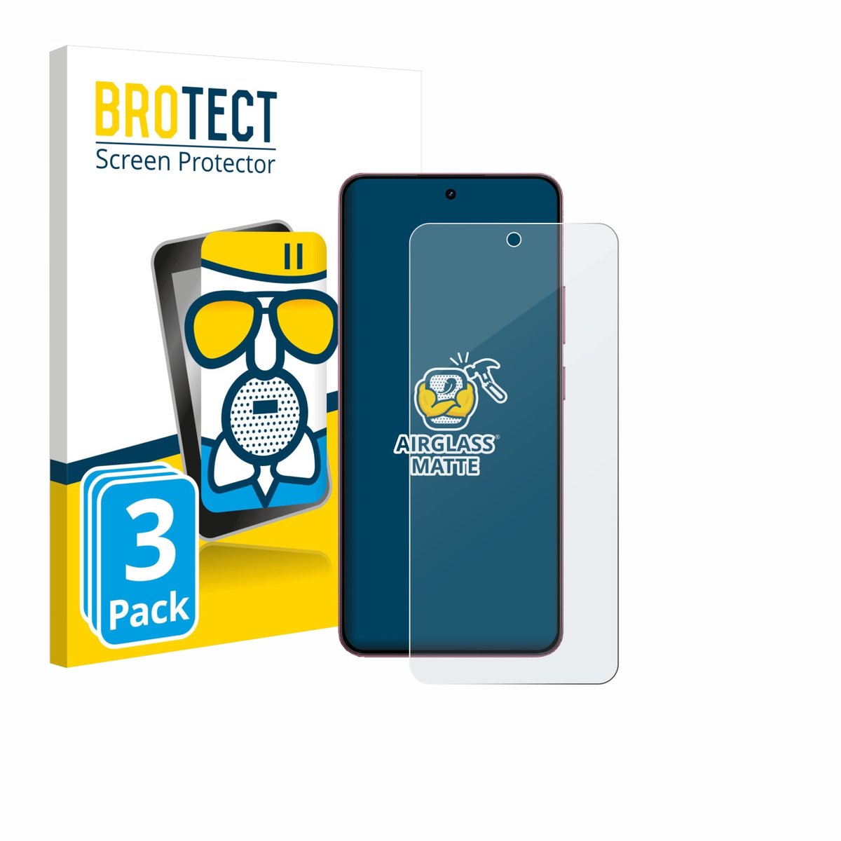 BROTECT - Screenprotector voor realme P4 - Folie Beschermfolie Beschermglas matte 3 Stuks