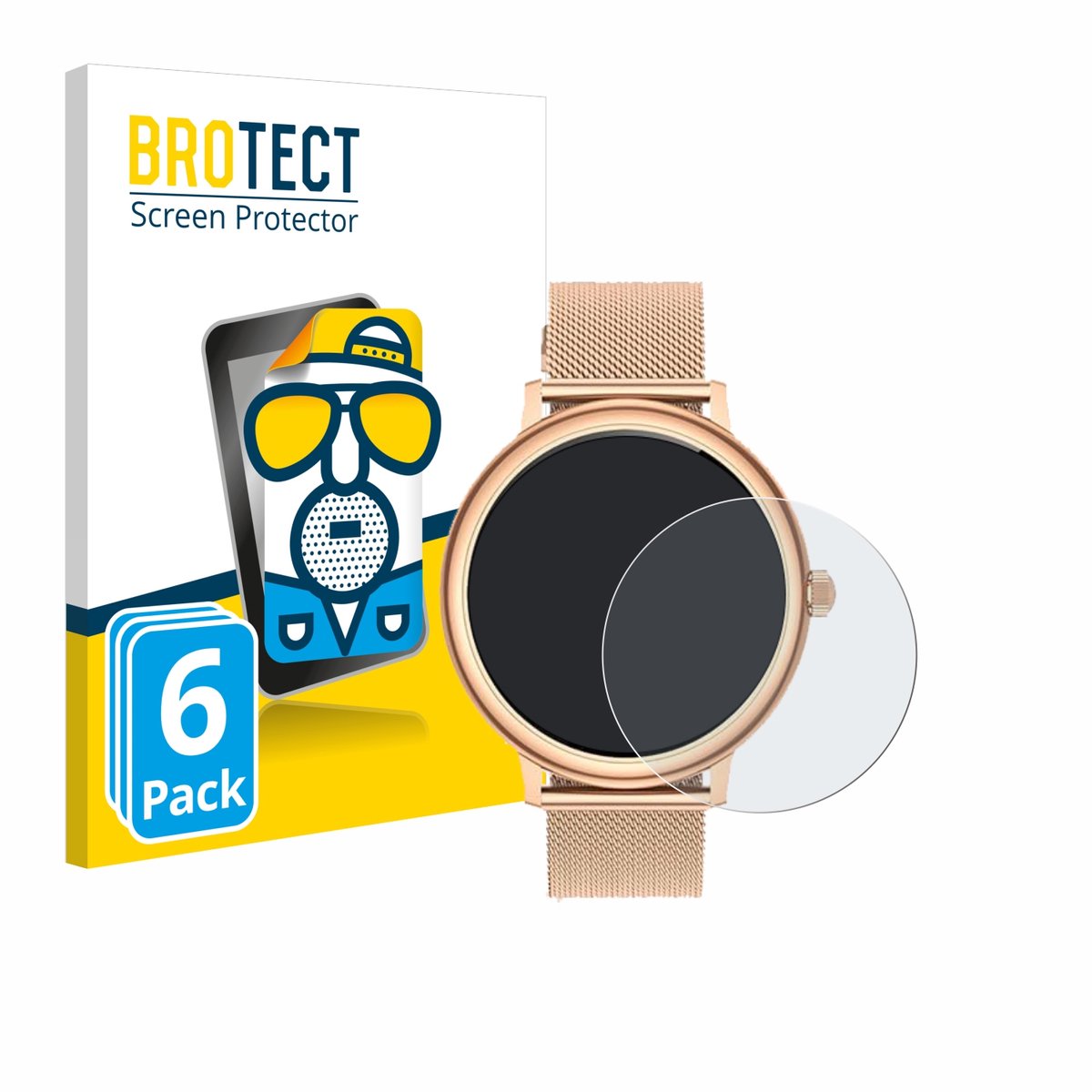 BROTECT - Screenprotector voor Ruxingx AK98 1.19" - Folie Beschermfolie matte 6 Stuks