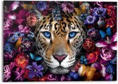 Schilderij Flower Cat - 100 x 140 - Hout - REINDERS