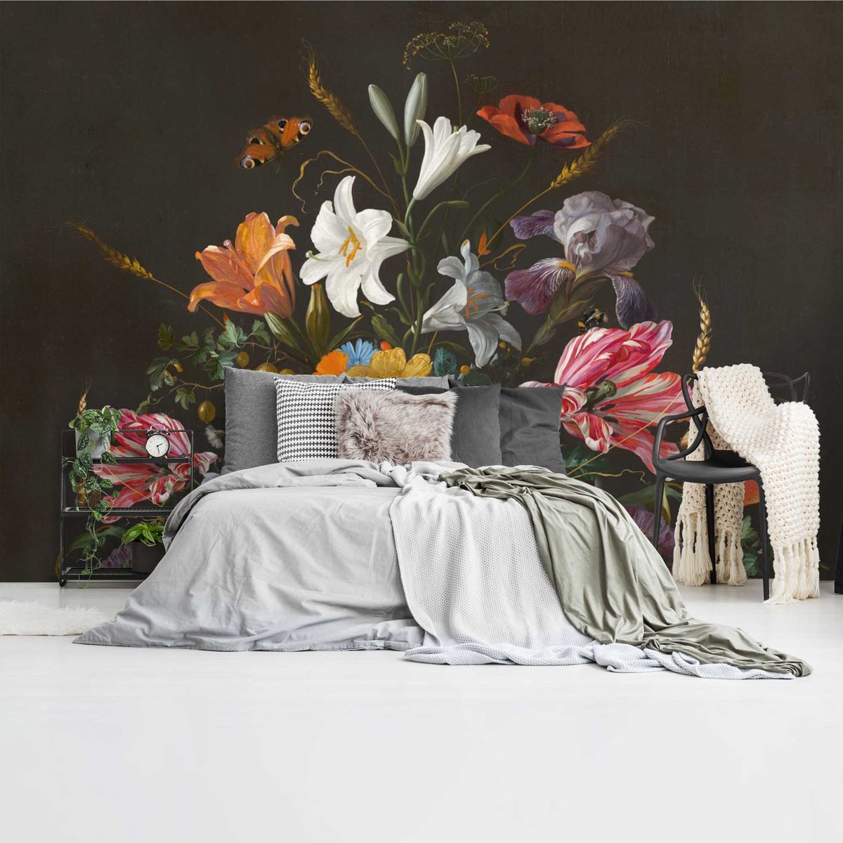 Fotobehang De Heem Stilleven met bloemen op vaas - 260 x 384 - Vlies - REINDERS