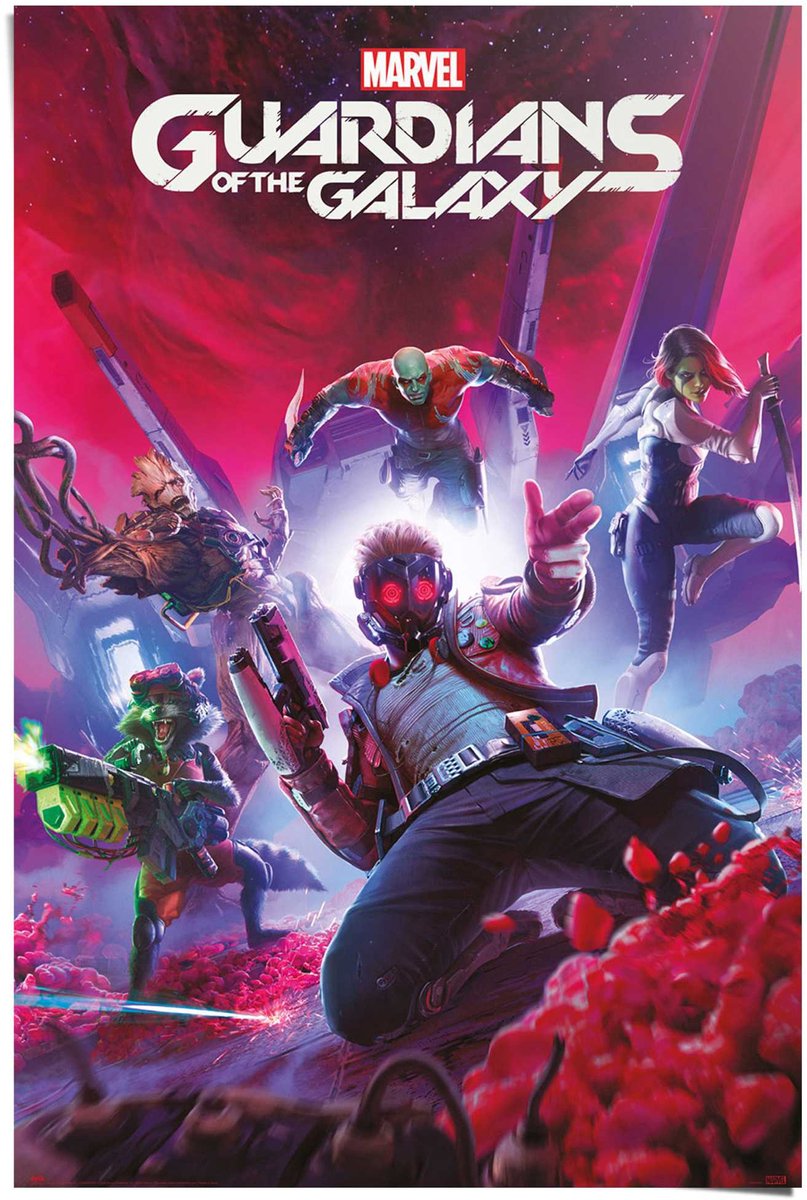 REINDERS Poster Guardians of the Galaxy - 91,5 x 61 - Papier - REINDERS paars