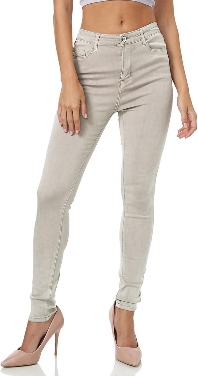 Dames Jeans Hoge Taille Slim Fit Stretch Push-Up Comfortabele Broek
