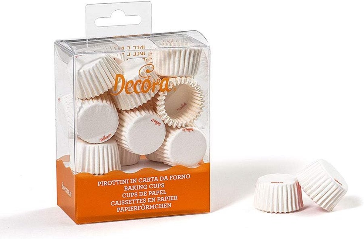 Witte Bakbekers van Bakpapier voor Muffins en Kleine Taarten - 200 Stuks