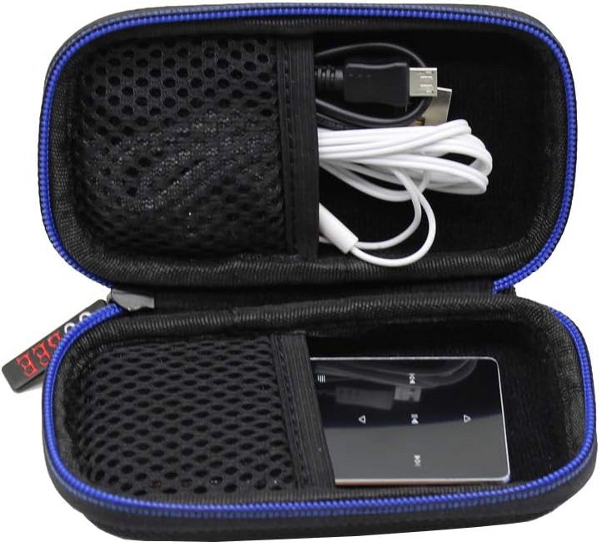 Compact Opbergetui Rood voor MP3 MP4 Speler en Bluetooth Muziekspeler