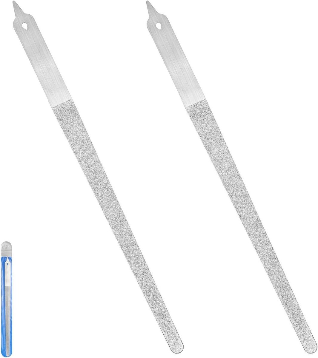 Nagelvijl set 15 cm van roestvrijstaal voor manicure en pedicure - 2 stuks