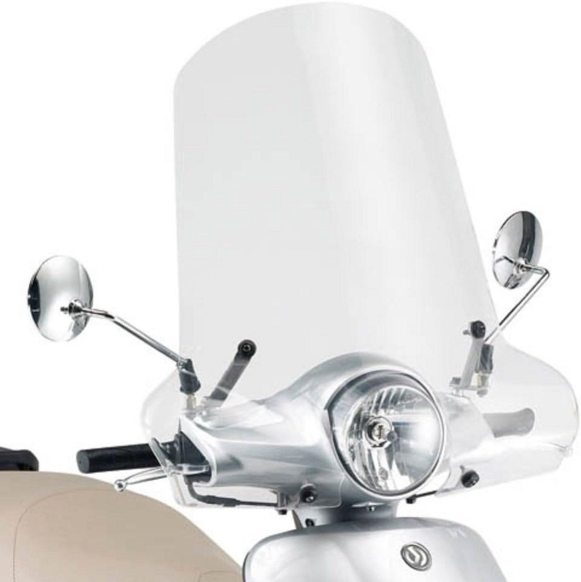 Transparant Scooter Windscherm 50 x 63 cm voor Sym Fiddle II 50/125cc