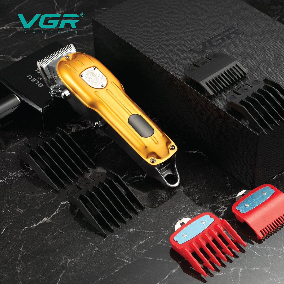 Tondeuse Draadloos voor Mannen – VGR V-092 – Professionele Barber Hair Clipper – LED Display – Oplaadbaar