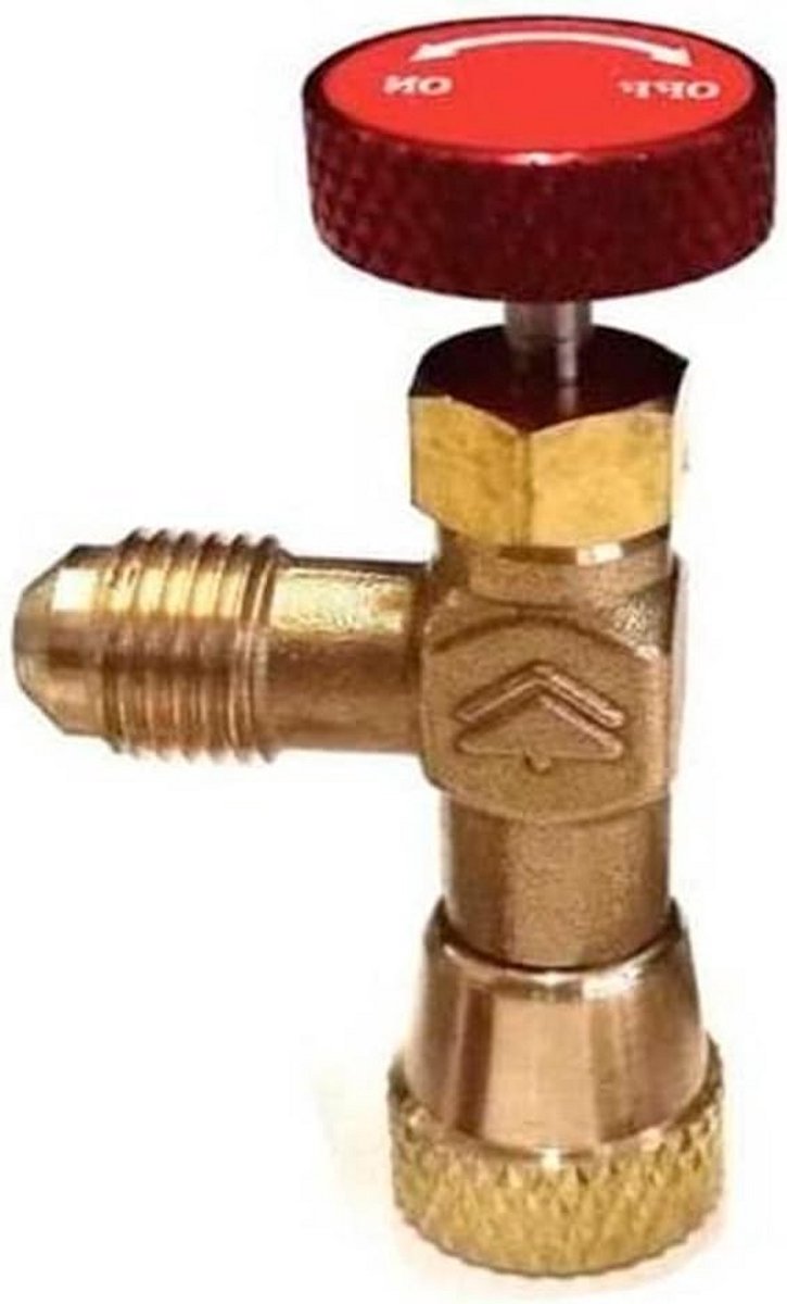 Wegwerppakketventiel voor Koelmiddel Flessen 1/2 x 1/4 Inch