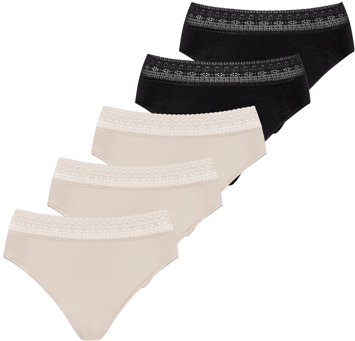 Mey Dames taille pants 5 pack Modal Lace
