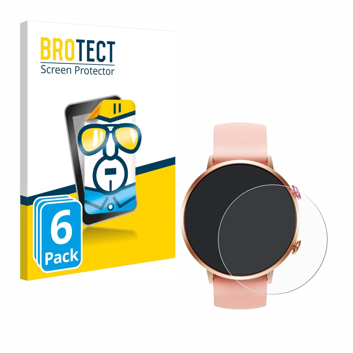 BROTECT - Screenprotector voor Oukitel BT60 1.32" - Folie Beschermfolie transparant 6 Stuks