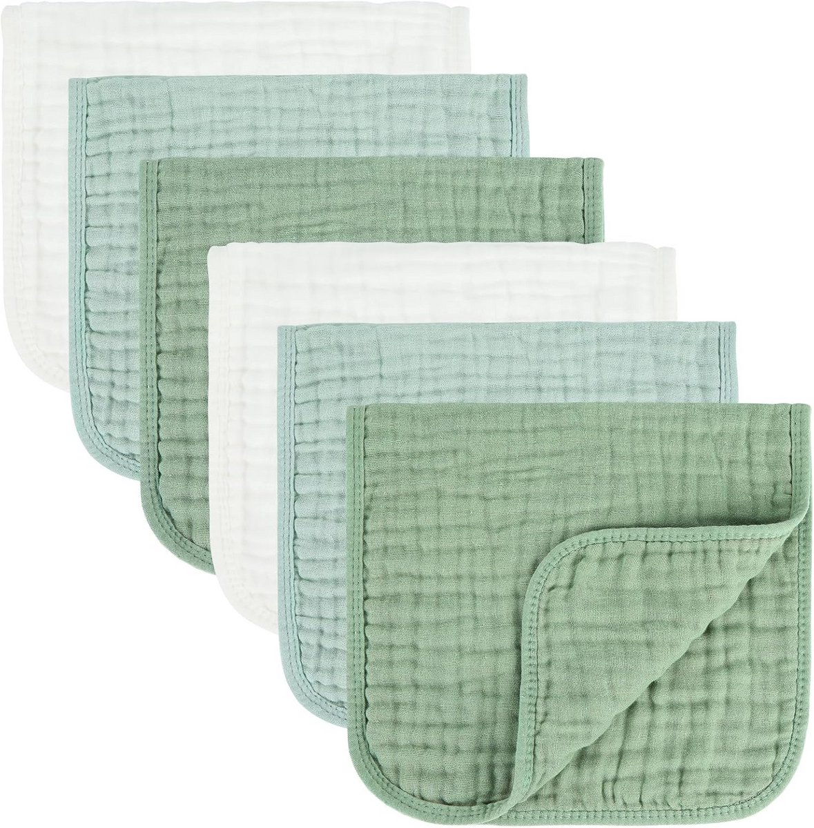 Zachte Katoenen Spuugdoeken Set voor Baby's 6 Stuks