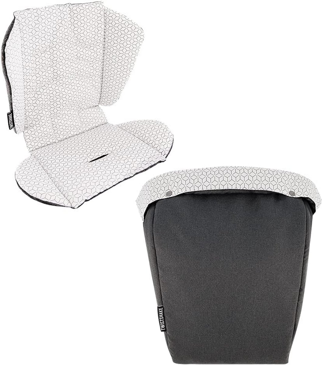 Universele Stoelverkleiner en Voetenzak Set voor Kinderwagen - Ademend en Warm