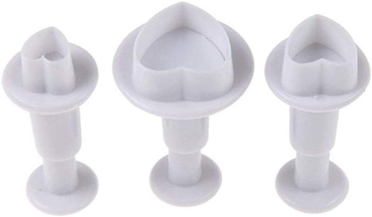 Hartvormige Cake Decoreren Suiker Craft Tool 3 Stuks - Bakken, Biscuit, Koekje.