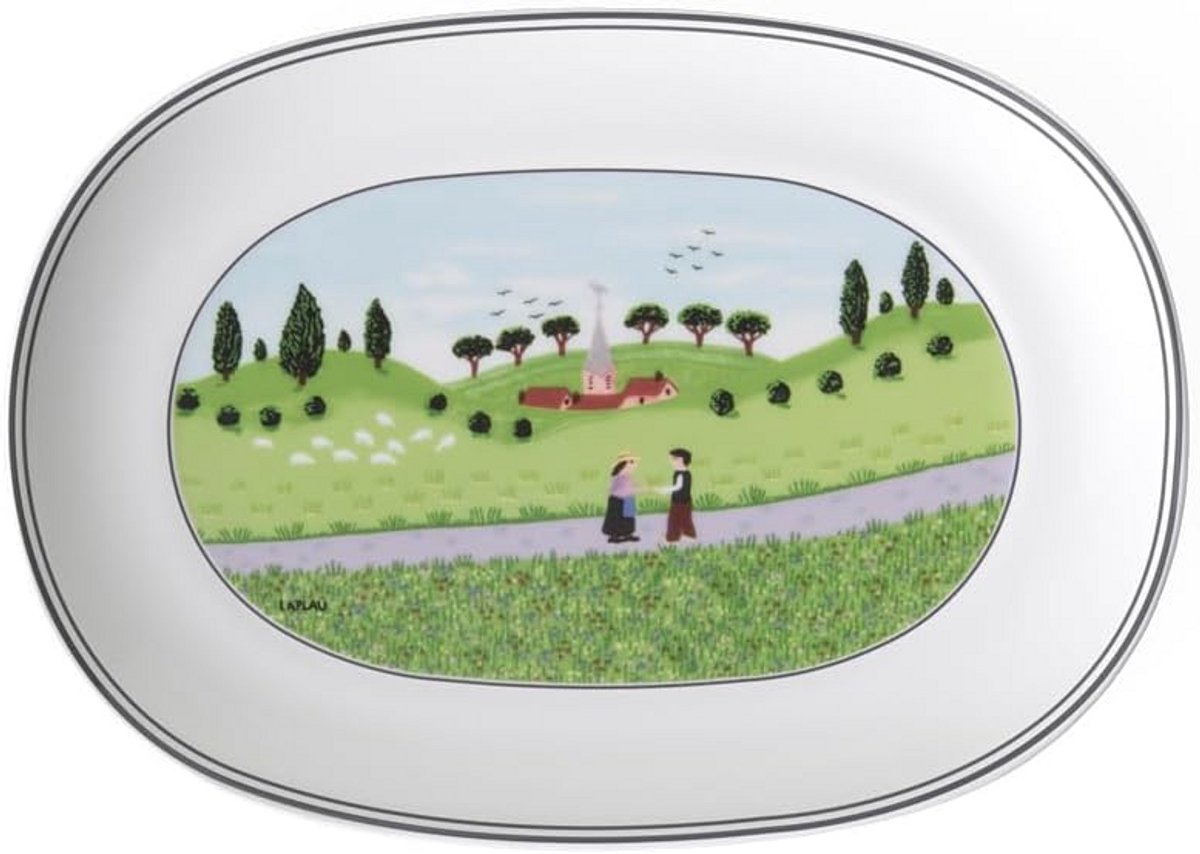 Porseleinen Serveerschaal 20 cm Wit Klassiek Ontwerp