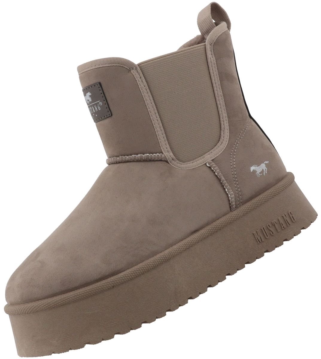 Mustang dames Chelsea laarzen gevoerd beige
