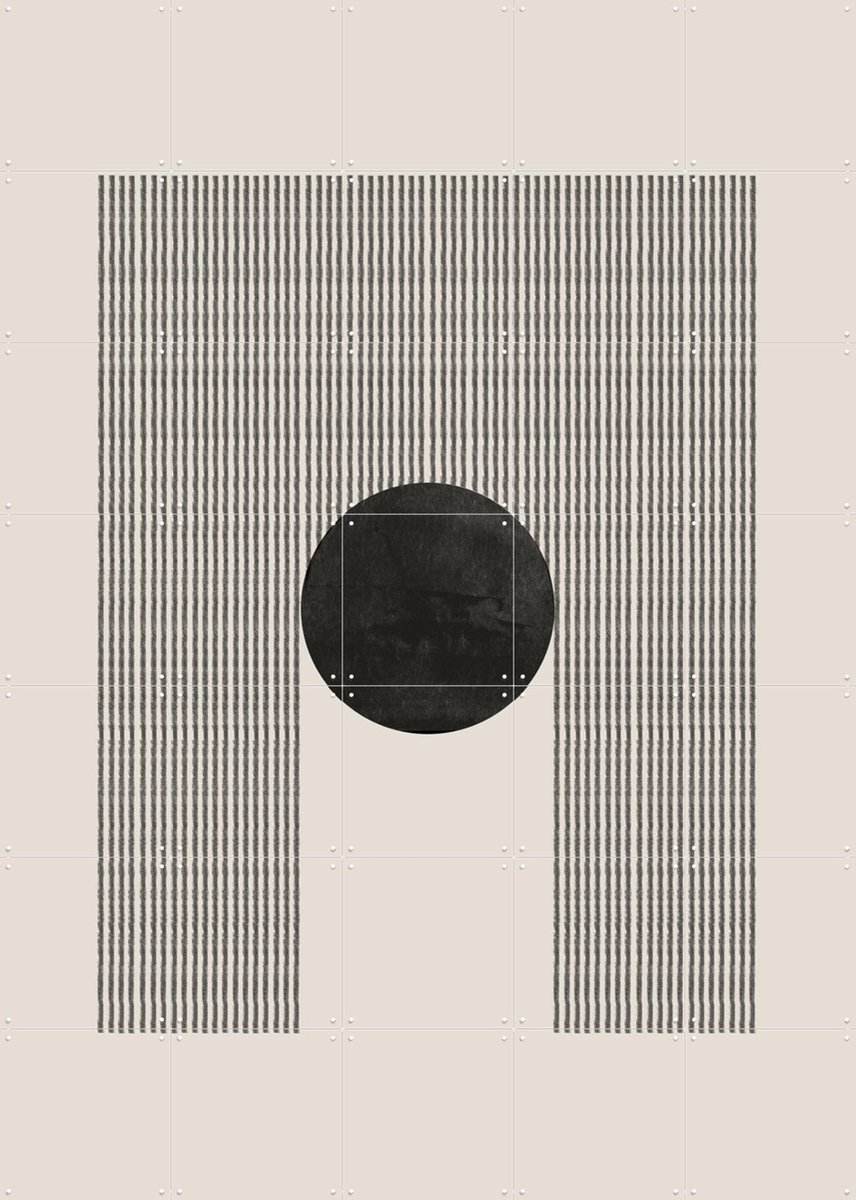IXXI BaB No.9, The Miuus Studio & Various - 100 x 140 cm - Gratis ophangtool - Grote wanddecoratie en posters - Grafisch Ontwerp, Line art, Strepen