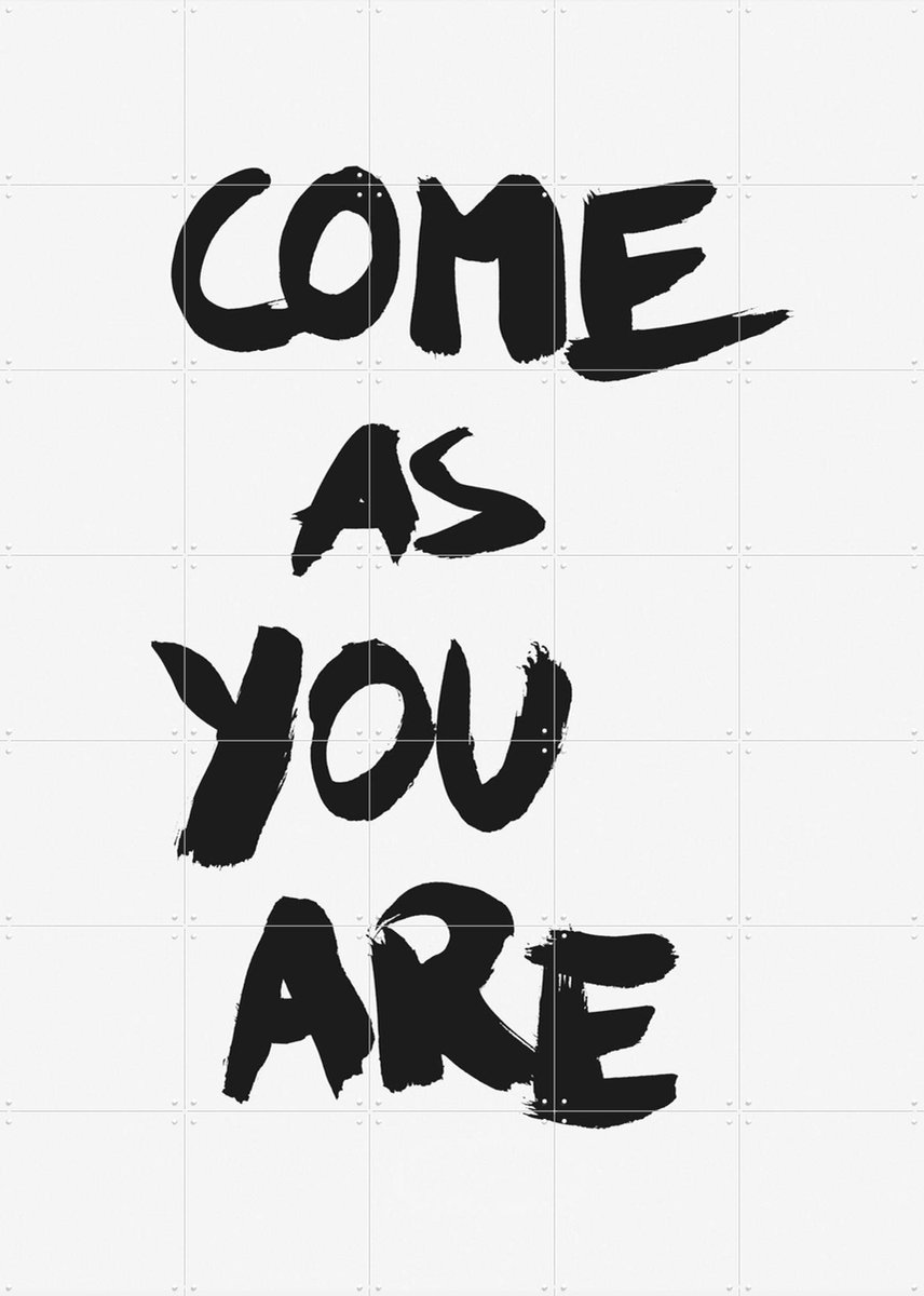 IXXI Come as You are white, Marcus Kraft - 100 x 140 cm - Gratis ophangtool - Grote wanddecoratie en posters - Grafisch Ontwerp, Abstract