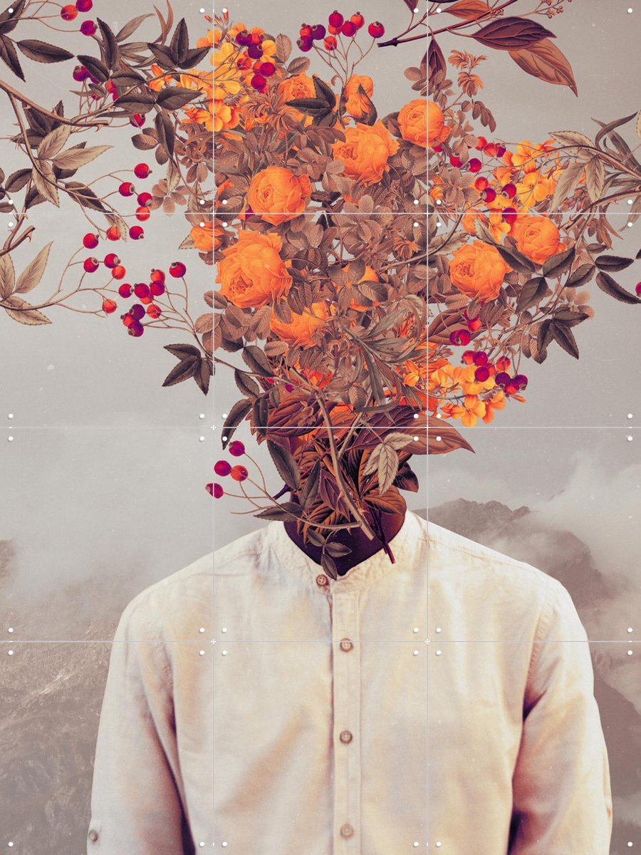 IXXI Bloom bright, Frank Moth - 60 x 80 cm - Gratis ophangtool - Grote wanddecoratie en posters - Illustraties, Winter, Bloemen