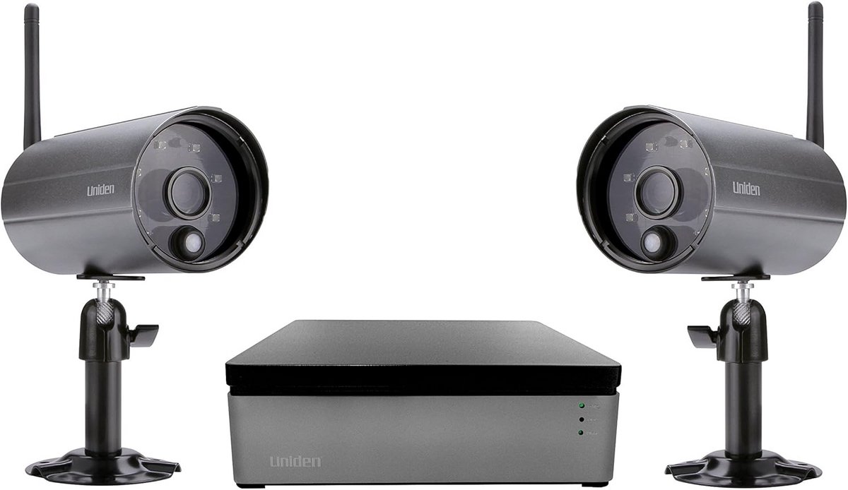 Draadloos Digitale Beveiligingscamera Systeem met Opnamefunctie en 2 Buiten Camera's
