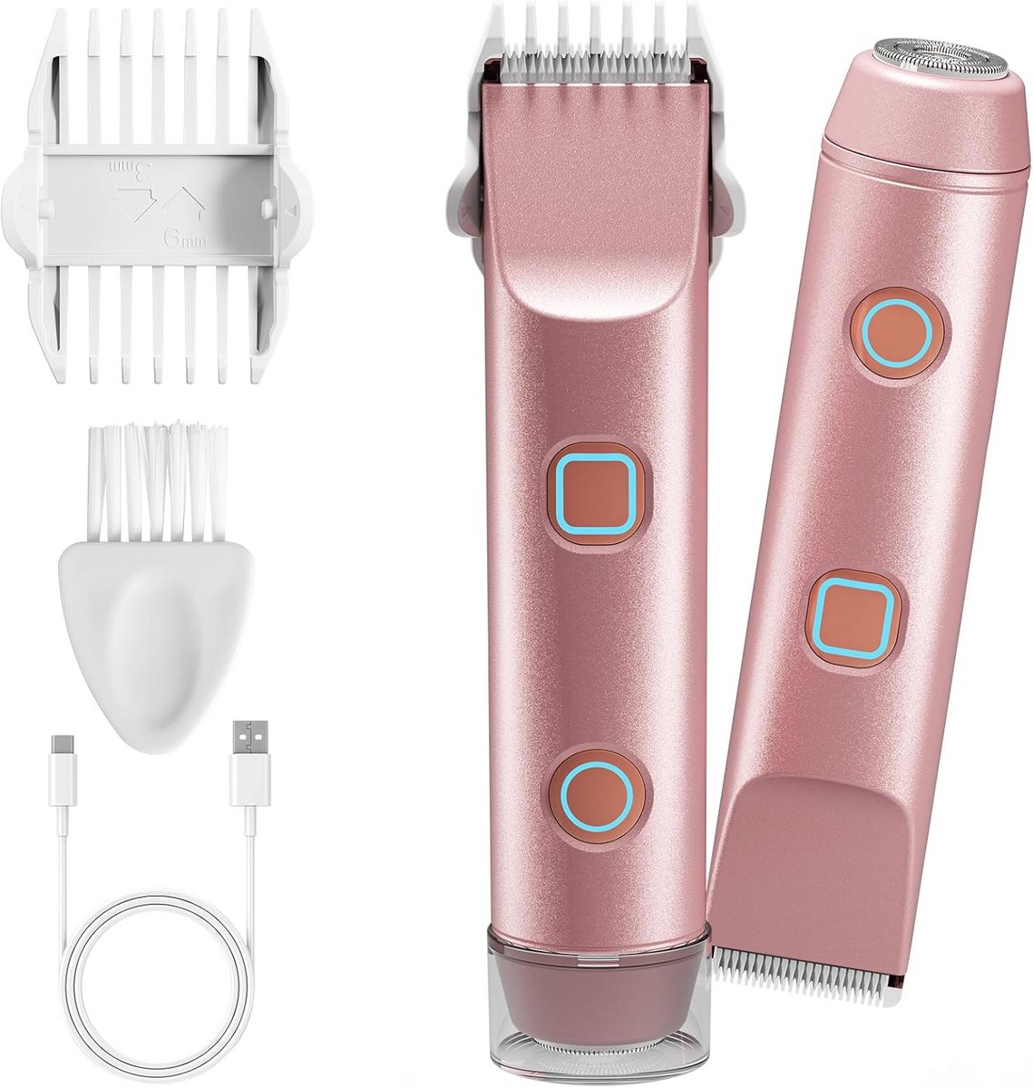 Elektrisch Scheerapparaat voor Vrouwen - 2-in-1 Bikini- en Schaamhaartrimmer - Waterdicht (IPX7)