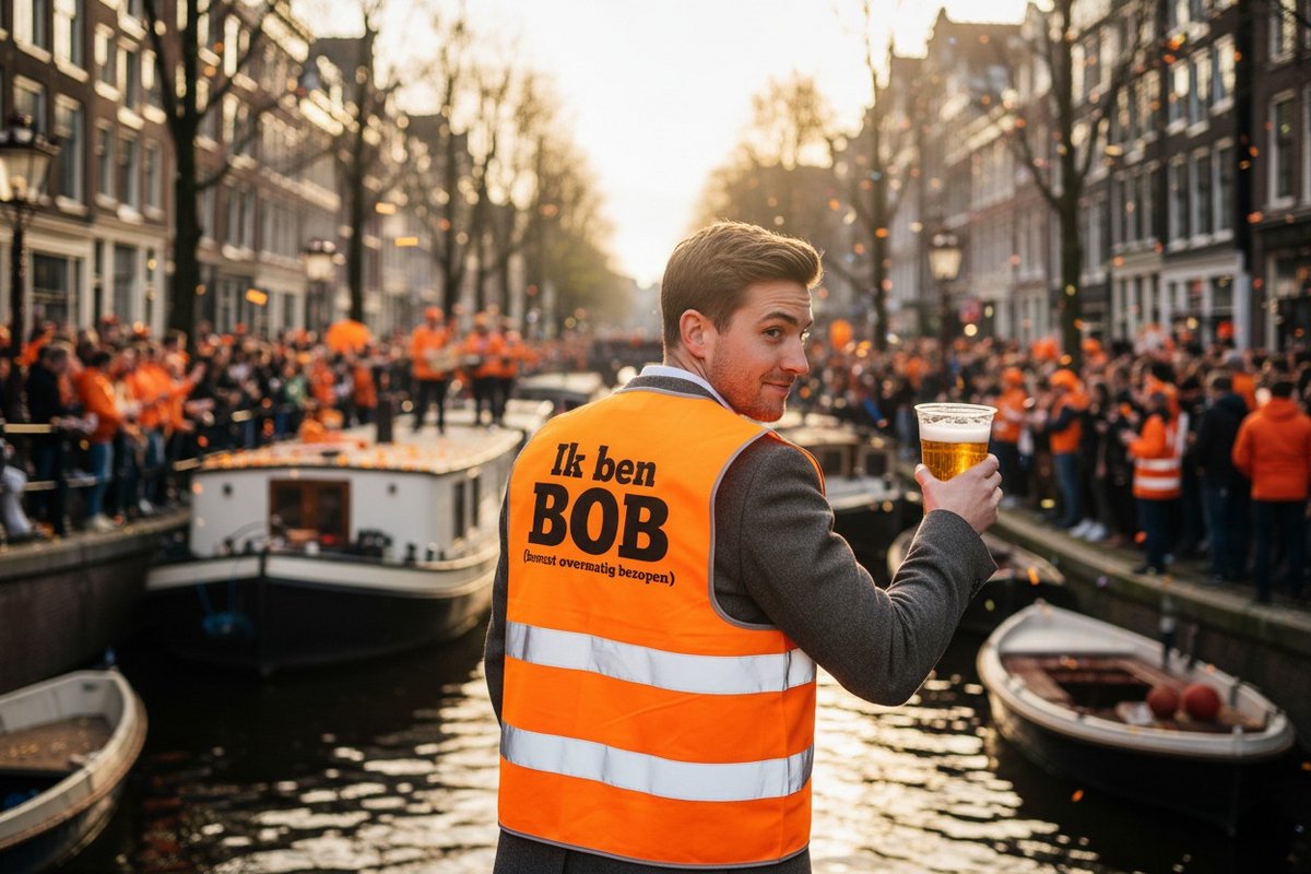 Oranje hesje ik ben BOB (bewust overmatig bezopen) - koningsdag - oranje - carnaval - festival - maat XL