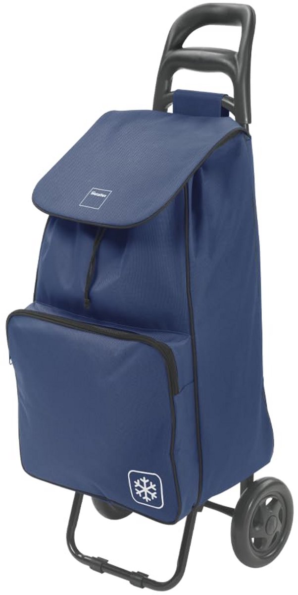 Grote boodschappentrolley 50L met afsluitbare koeltas