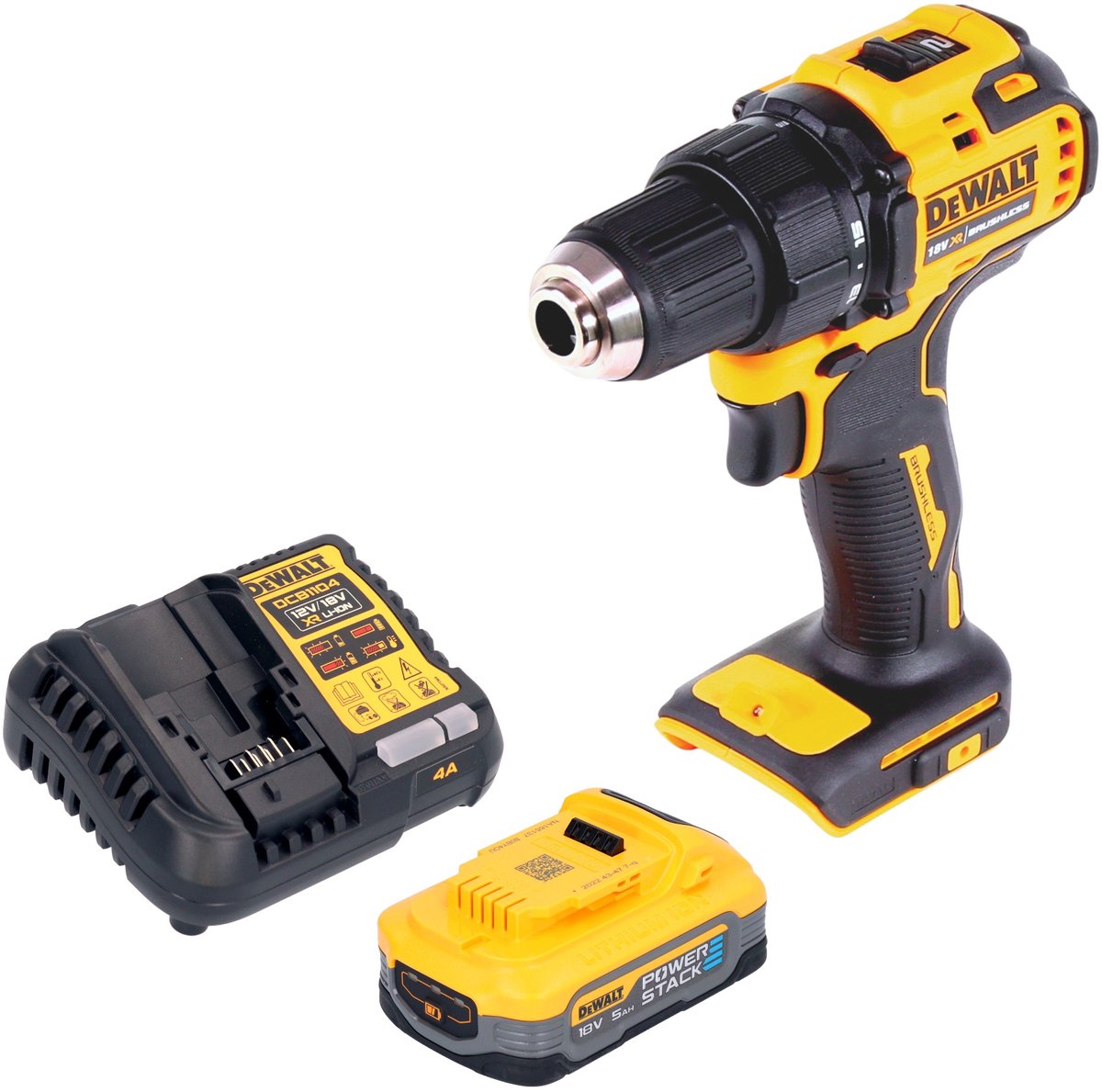 DeWalt DCD 708 H1 accuboormachine 18 V 65 Nm borstelloos + 1x Powerstack accu 5,0 Ah + oplader