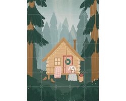 IXXI Winter Forest, Studio Phie - 100 x 140 cm - Gratis ophangtool - Grote wanddecoratie en posters - Fantasierijk, Illustraties, Speels, Babykamer