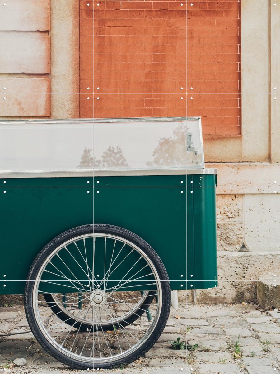 IXXI Cart on Orange, Pati Photography - 60 x 80 cm - Gratis ophangtool - Grote wanddecoratie en posters - Kleurrijk, Fotografie, Vintage, Mancave