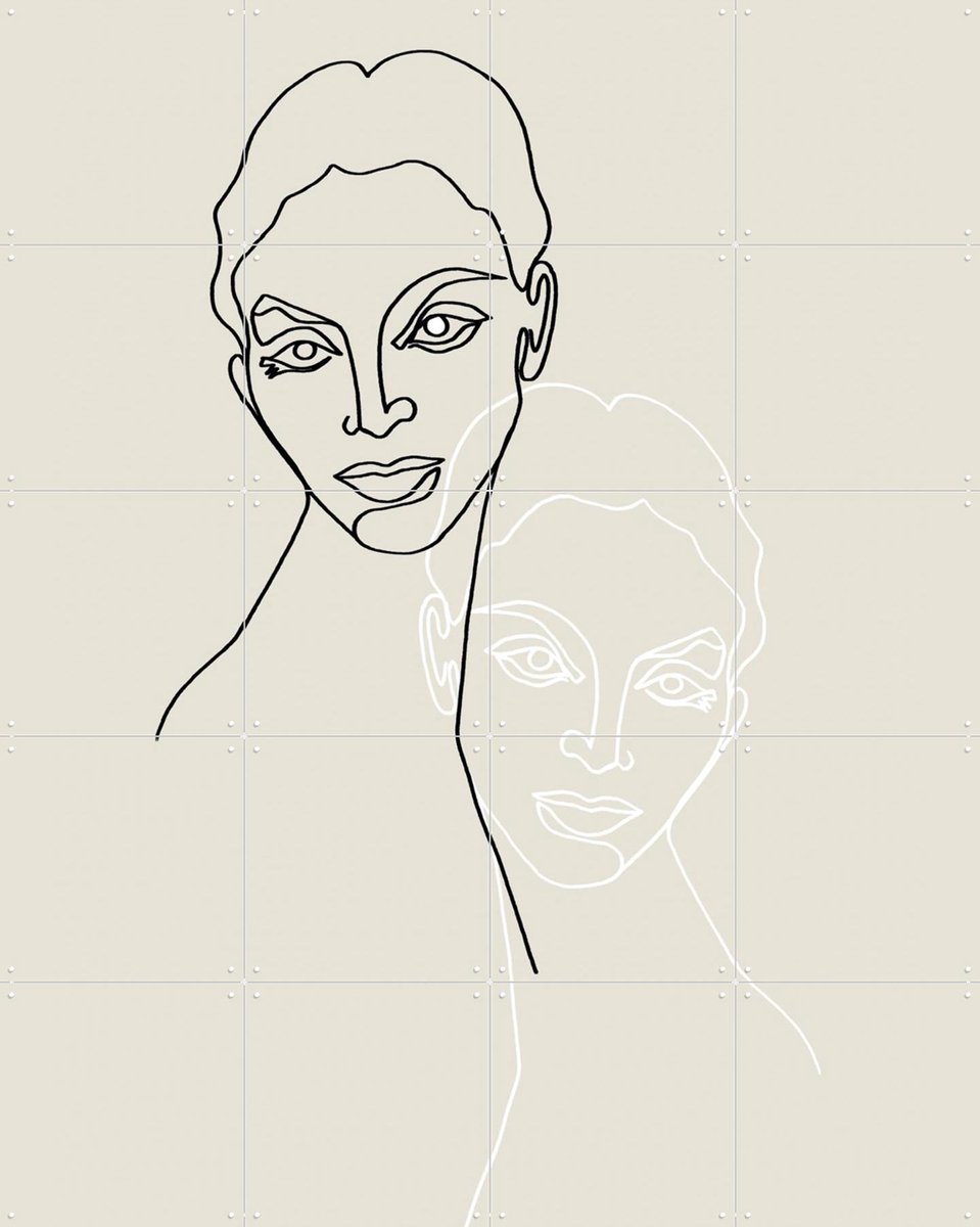 IXXI Dreams, Julia Hariri - 80 x 100 cm - Gratis ophangtool - Grote wanddecoratie en posters - Illustraties, Grafisch Ontwerp, Line art, Minimalisme